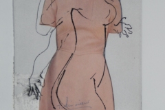 'Does This Dress Make My Butt Look Big' Monotype with Chine Colle