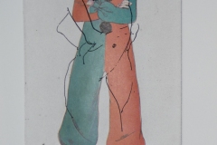'Wardrobe Malfunction' Monotype with Chine Colle